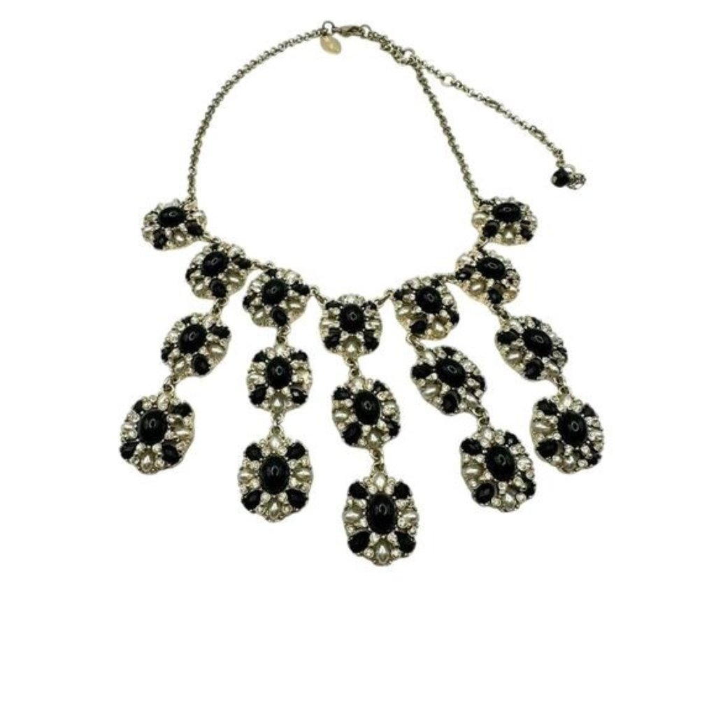 White House Black Market Crystal / Pearl / Black Necklace